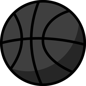黒のバスケットボールです。 バスケットボール,シンプル,球技,玉,ボール,運動,黒のイラスト素材