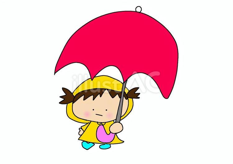 雨の日（カラー） 雨の日,雨,かわいいのイラスト素材