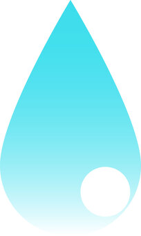 水の一滴 水,水滴,雨粒,粒,雫,水分,汗,一滴,水色,角丸のイラスト素材