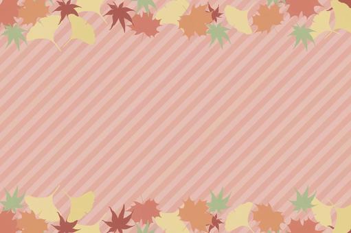 Autumn leaves pop stripe pattern frame, mùa thu, khung, màu sắc mùa thu, JPG và PNG