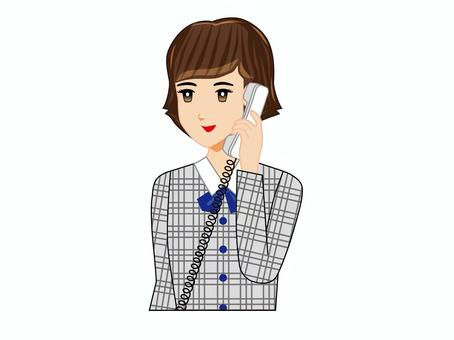 Working Woman (Telephone Call 2 Long Sleeve), business, female, people, JPG, PNG and AI