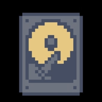 HDD　ドット絵 ドット,hdd,ハードディスク,ストレージ,データ保存,ドット絵,ピクセルアートのイラスト素材