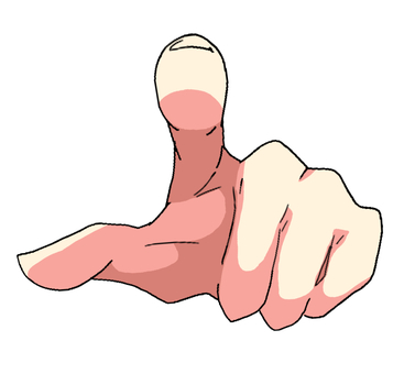 指をさす 指差し,手,人体,肌色,ポーズ,パース,迫力,指摘のイラスト素材