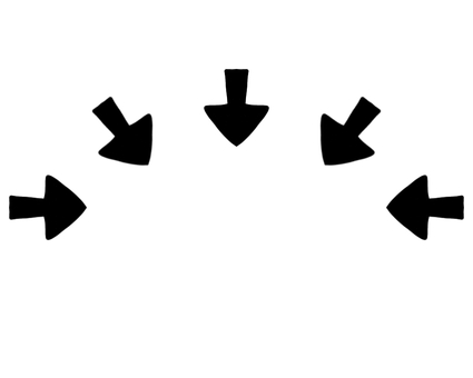 強調する矢印　黒 矢印,記号,黒,強調,注目,マークのイラスト素材