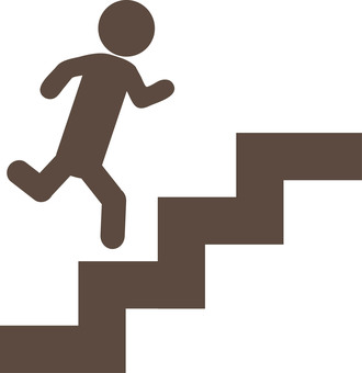階段を上がる人 階段,人,上がる,シンプル,全身のイラスト素材