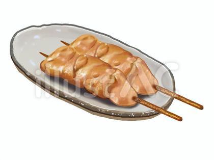 焼き鳥もも2本(縦長皿)5