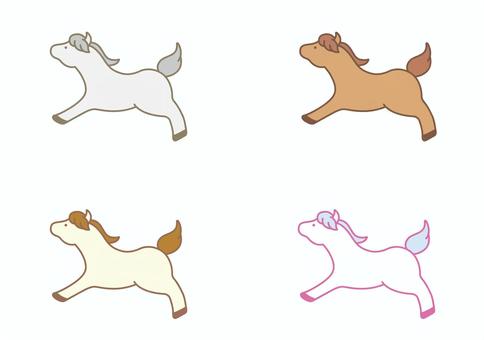 馬　シンプルイラスト