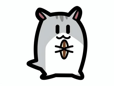 ハムスター ハムスター,ヒマワリの種,ジャンガリアン,かわいい,シンプル,動物,小動物のイラスト素材