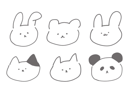 Illustration, rabbit, bear, cat, 