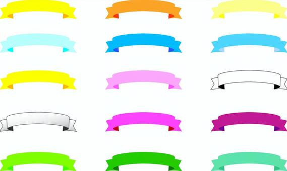 Various ribbons, present, tiny, colorful, JPG, PNG and AI