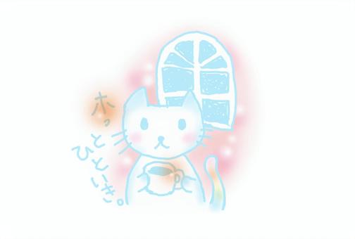 Illustration, cat, white cat, illustration, 