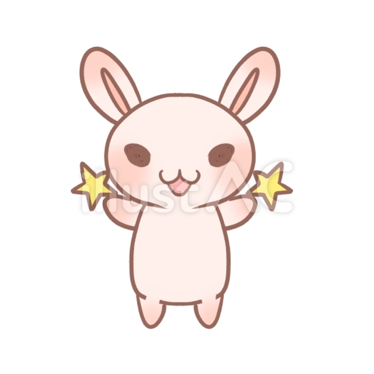 星とうさぎ うさぎ,星のイラスト素材