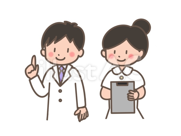 医師　看護師 医師,お医者さん,看護師のイラスト素材