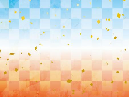 正月和風和柄年賀状 年賀状,和柄,和風,正月,可愛い,美しい,ベクター,紙吹雪,パーティー,お祝いのイラスト素材