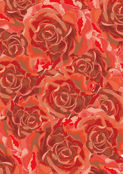 バラA4 バラ,花,咲く,花びら,きれい,植物,水彩,赤い,背景,a4のイラスト素材