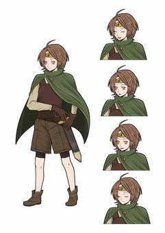 勇者A 勇者,男の子,人間,ロールプレイング,ファンタジー,ゲーム,立ち絵,剣士,異世界,冒険のイラスト素材