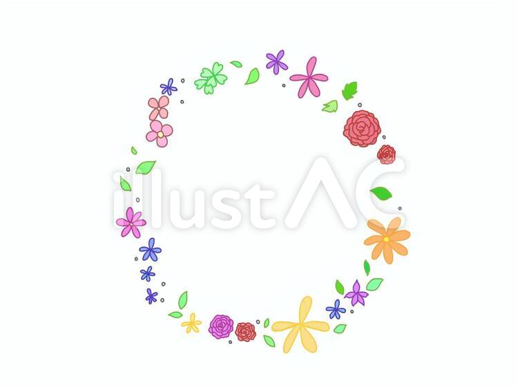 可愛いハートのフレーム 花,植物,ピンクのイラスト素材