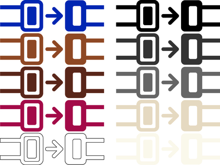 ピクトグラムのシートベルトのバックルです ピクトグラム,シートベルト,バックル,シンプル,金具,車,内装,安全ベルト,部品,機能のイラスト素材