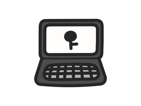 Illustration, computer, pc, laptop, 