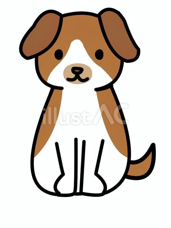 座った犬 犬,動物,座るのイラスト素材