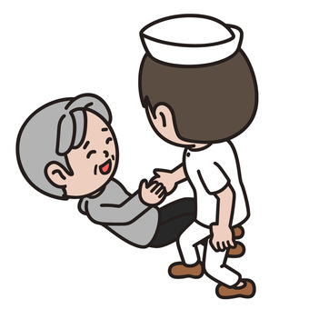 助けを求める人 助けを求める人 握手,介護,手助け,人助け,笑顔,看護婦,ナース服,病院,女のイラスト素材