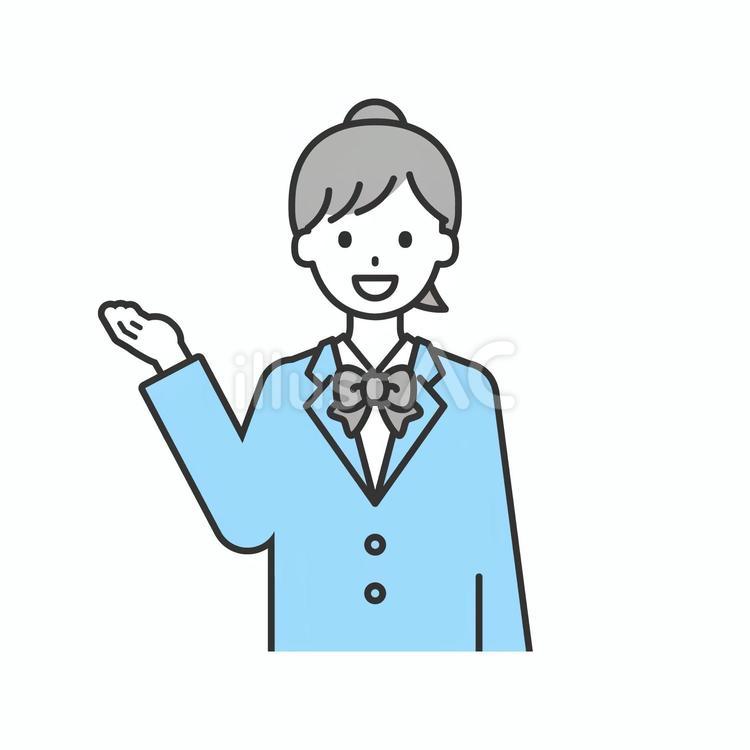 SS単体_学生の女性17 こども,中学生,高校生のイラスト素材