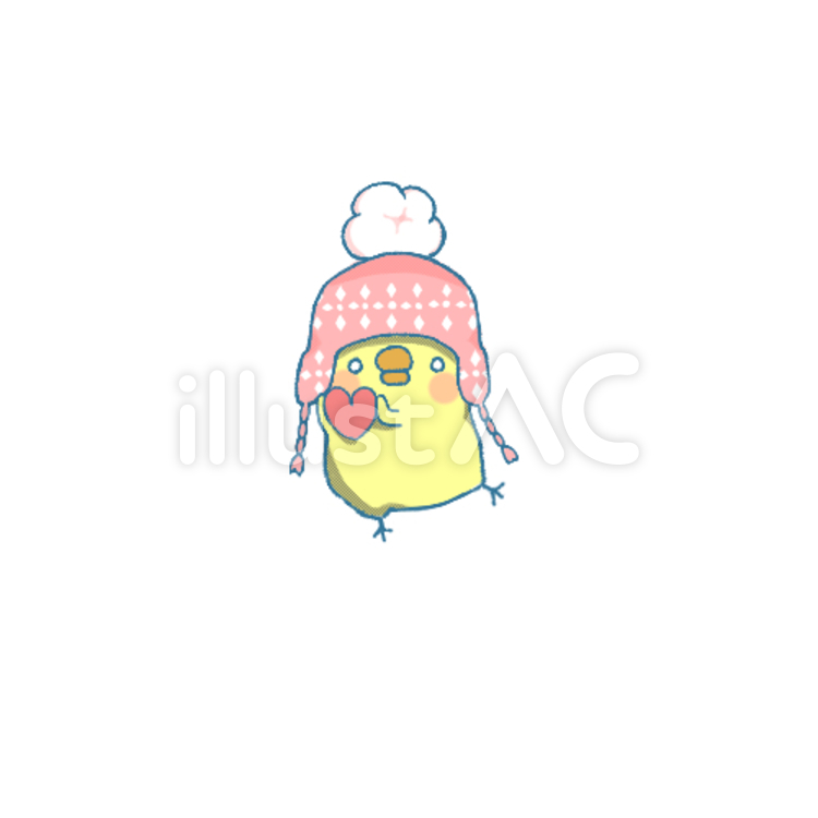 ひよこちゃんハート ヒヨコ,鳥,可愛いのイラスト素材