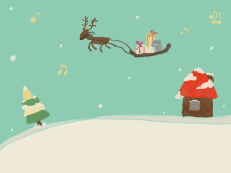 クリスマス　風景　雪景色