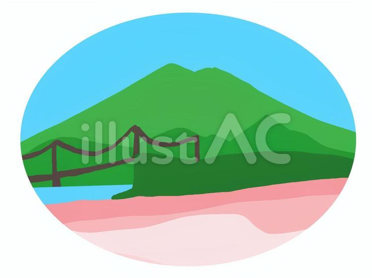 風景 景色,山,背景のイラスト素材