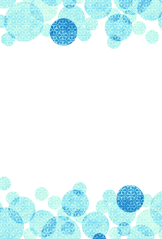可愛い和柄のポストカード（縦） 葉書,青,縦,和柄,円,ドット,ポストカード,アブストラクト,水玉,可愛いのイラスト素材