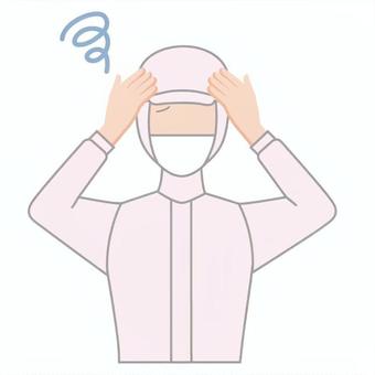 悩むピンクの衛生白衣の女性 悩むピンクの衛生白衣の女性 悩む,人,食品白衣,女性,食品衛生白衣,困る,トラブル,作業服,ユニフォーム,食品工場のイラスト素材