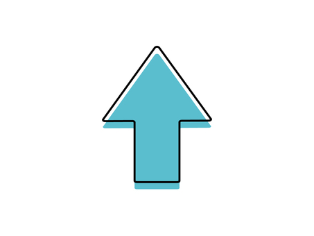 上向き青矢印透過 矢印,上,青,二重線,透過,アイコン,方向,ナビ,案内,操作のイラスト素材