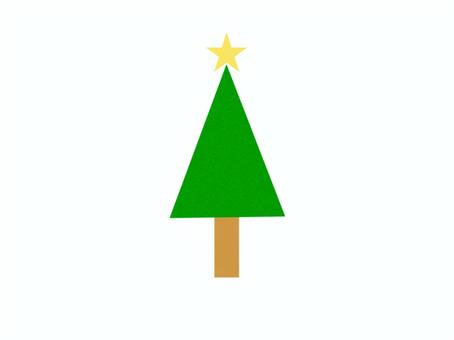 ツリー04 線なし ツリー,木,森,林,自然,シンプル,白背景,素材,手書き,手描きのイラスト素材