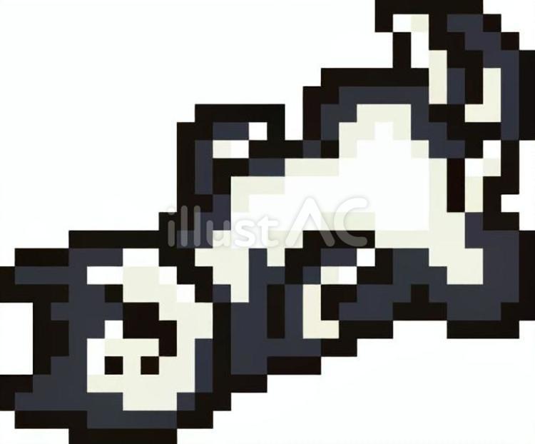ドット絵のへそ天をする黒の柴犬です。 ドット絵,へそ天,柴犬のイラスト素材