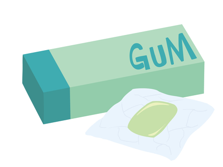 ガム 主線なし チューイングガム,食べ物,おやつ,間食,主線なし,広告,チラシ,cm,白背景,背景透過のイラスト素材