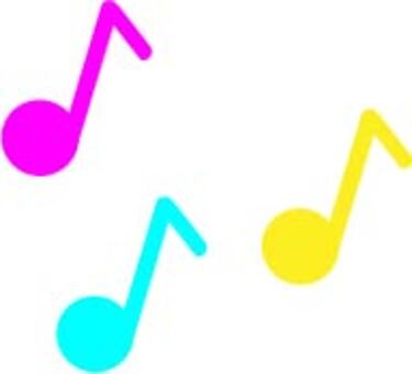 カラフルな3つの音符 音符,音楽,聴く,飾り,マーク,歌う,カラオケ,演奏,リスニング,カラフルのイラスト素材