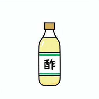 お酢（瓶） お酢,酢,瓶,調味料,シンプル,デフォルメ,手描き,手書き,イラスト,カットのイラスト素材