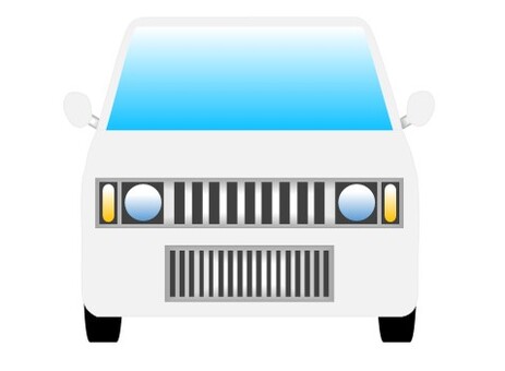 軽自動車103 軽自動車,ミニバン,ワンボックスカー,車,自動車,乗用車,自家用車,挿絵,乗り物,正面のイラスト素材