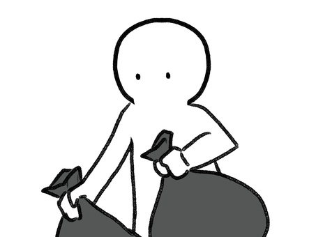 ゴミ捨てをする棒人間 棒人間,ゴミ出し,人物,手描き,落書き,表情,黒,シンプル,素材,背景透過のイラスト素材