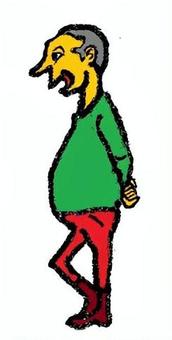 待つ男 男性,待ち合わせ,待つ,立つ,ブーツのイラスト素材