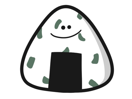 顔つき　笑顔　わかめ　おにぎり　イラスト ワカメ,笑顔,食べ物,おにぎり,海苔,おむすび,かわいい,素材,お弁当,手書きのイラスト素材