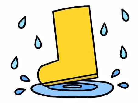 雨の日 雨の日,長靴,水たまり,ゴム,防水,イラストのイラスト素材