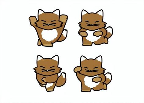 Illustration, fox, animal, dance, 