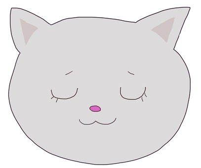Illustration, gray, cat, animal, 