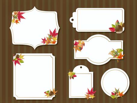 Various autumn decorative frames, , JPG and AI