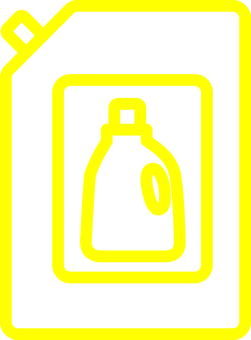ピクトグラムの黄色の詰め替え用洗剤です。 ピクトグラム,洗濯,洗剤,詰め替え,シンプル,液体,家事,ランドリー,清潔,衣類のイラスト素材