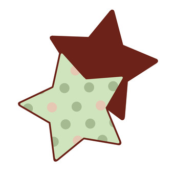 Illustration, star, polka dot, icon, JPG and PNG