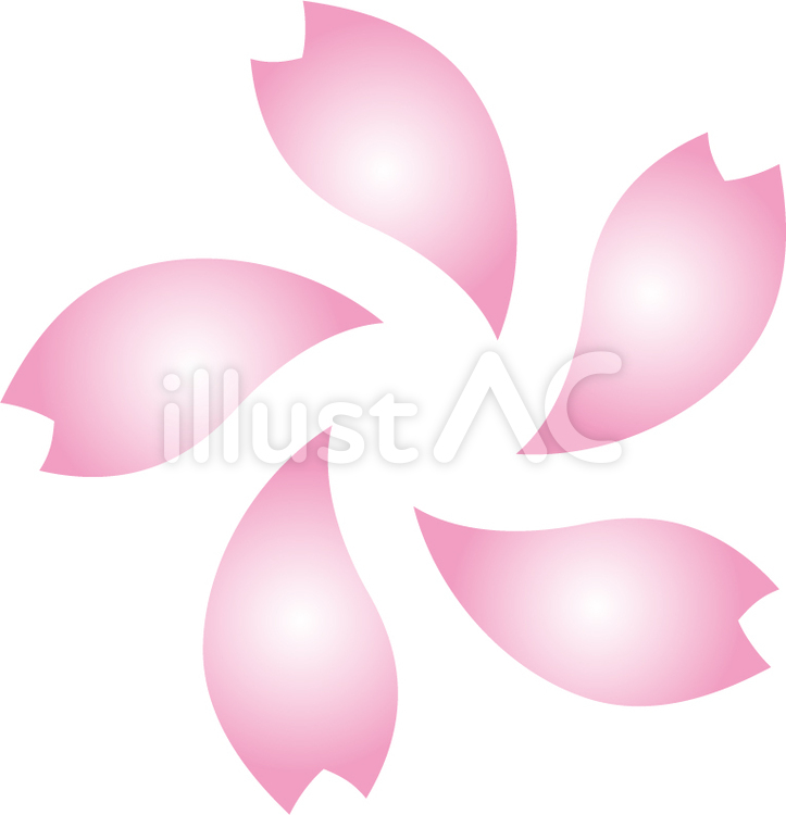桜紋6c 桜,変わり散り桜,紋のイラスト素材