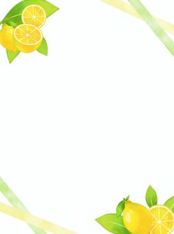 Lemon fruit and slices frame with leaves, lemon, frame, frame, JPG and PNG