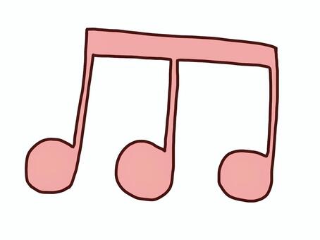 三連歩　八分音符 八分音符,三連符,音楽,音符,音楽記号,手描き,落書き風,記号,マーク,合唱のイラスト素材